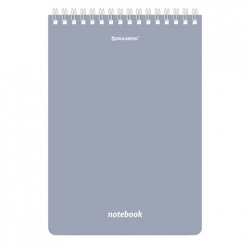 Блокнот А5 146х206мм, 80л, гребень, картон, клетка, BRAUBERG, КС МОРАНДИ, 118553