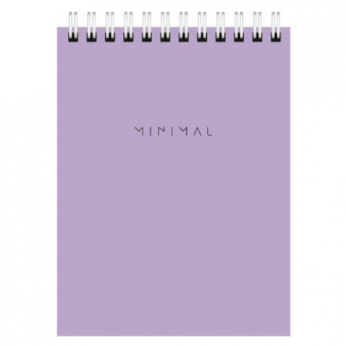 Блокнот МАЛЫЙ ФОРМАТ А6 108х145 мм, 40 л., гребень, картон, клетка, BRAUBERG Minimal Pastel, 116429