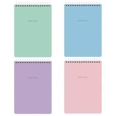 Блокнот А5 146х206 мм, 60 л., гребень, картон, жесткая подложка, клетка, BRAUBERG Minimal Pastel, 116427