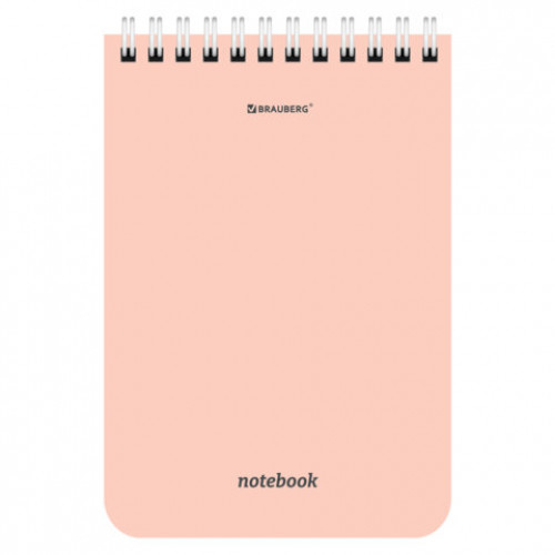 Блокнот МАЛЫЙ ФОРМАТ А6 108х145мм, 40 л., гребень, картон, клетка, BRAUBERG, КС МОРАНДИ, 118554