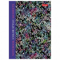 Блокнот МАЛЫЙ ФОРМАТ (110х147 мм), А6, 160 л., твердая обложка, клетка, HATBER, Color texture, 160ББ6В1, 160ББ6В1_22070