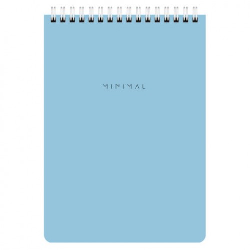 Блокнот А5 146х206 мм, 60 л., гребень, картон, жесткая подложка, клетка, BRAUBERG Minimal Pastel, 116427
