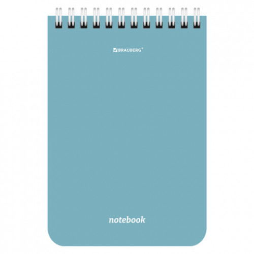 Блокнот МАЛЫЙ ФОРМАТ А6 108х145мм, 40 л., гребень, картон, клетка, BRAUBERG, КС МОРАНДИ, 118554