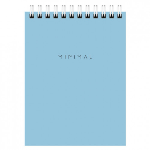 Блокнот МАЛЫЙ ФОРМАТ А6 108х145 мм, 40 л., гребень, картон, клетка, BRAUBERG Minimal Pastel, 116429