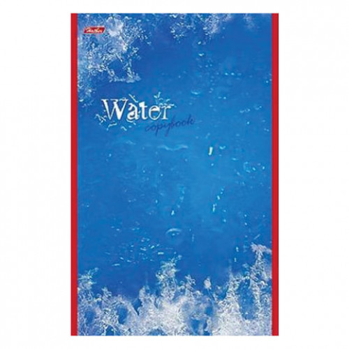 Блокнот А5 (135х205 мм), 48 л., скоба, картон, выборочный лак, клетка, HATBER, Water (Вода), 48Б5вмB3 03976, B023235