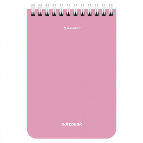 Блокнот МАЛЫЙ ФОРМАТ А6 108х145мм, 40 л., гребень, картон, клетка, BRAUBERG, КС МОРАНДИ, 118554