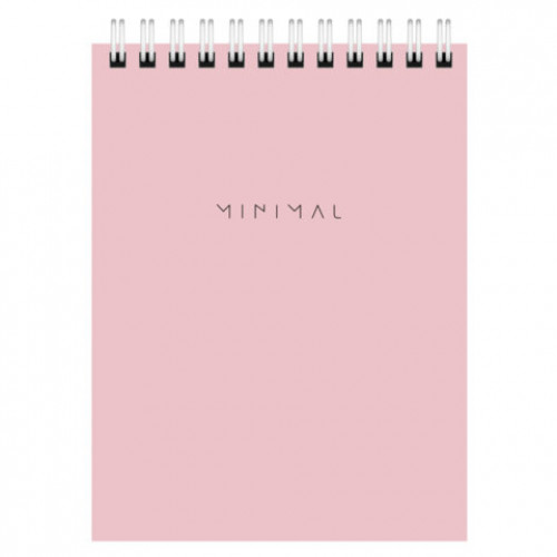 Блокнот МАЛЫЙ ФОРМАТ А6 108х145 мм, 40 л., гребень, картон, клетка, BRAUBERG Minimal Pastel, 116429