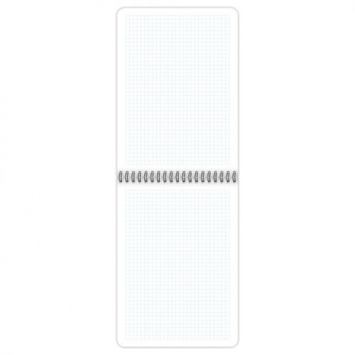 Блокнот А5 80 л., спираль пластиковая, обложка пластик, клетка, BRAUBERG Metropolis, СИНИЙ, 115569