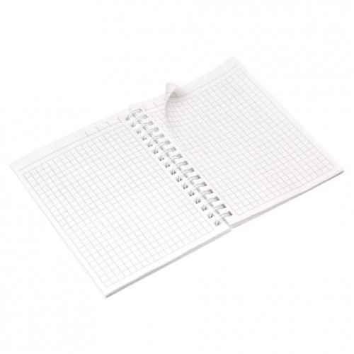 Блокнот МАЛЫЙ ФОРМАТ А6, 80 л., гребень, бумвинил METALLIC, клетка, HATBER, коричневый, 086312, 80ЗК6бвВ1гр