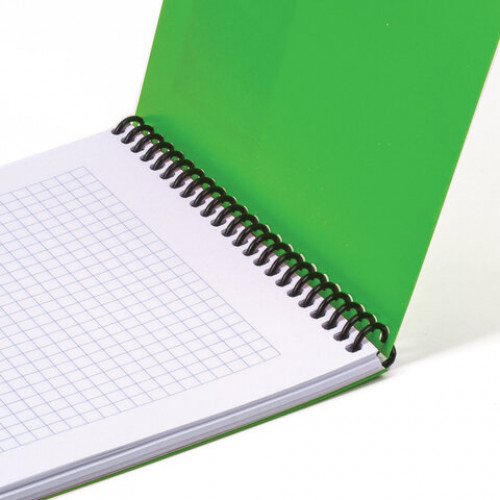 Блокнот А5, 80 л., спираль пластиковая, обложка пластик, клетка, BRAUBERG Metropolis, ЗЕЛЕНЫЙ, 110977