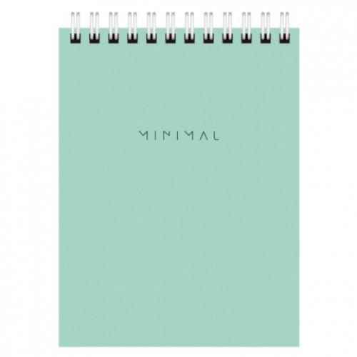 Блокнот МАЛЫЙ ФОРМАТ А6 108х145 мм, 40 л., гребень, картон, клетка, BRAUBERG Minimal Pastel, 116429