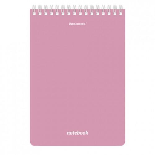 Блокнот А5 146х206мм, 80л, гребень, картон, клетка, BRAUBERG, КС МОРАНДИ, 118553