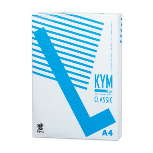 Бумага офисная А4, 80 г/м2, 500 л., марка С, KYM LUX CLASSIC, Финляндия, 150% (CIE)