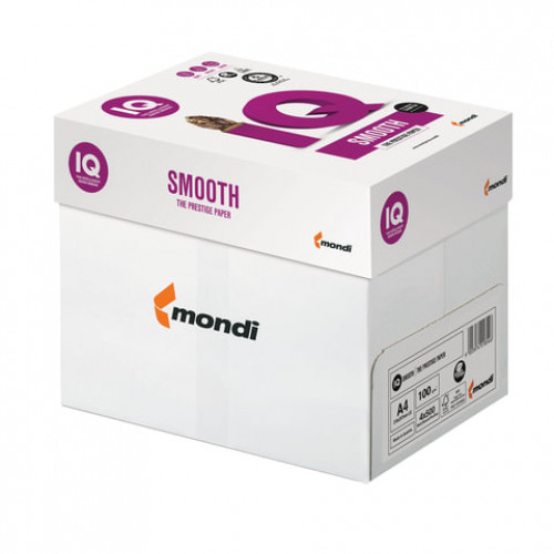 Бумага IQ SMOOTH, А4, 100 г/м2, 500 л., класс А+, Австрия, белизна 170% (CIE)