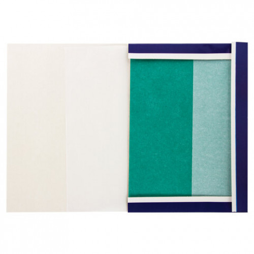 Бумага копировальная (копирка) 5 цветов х 10 листов (синяя, белая, красная, желтая, зеленая), BRAUBERG ART CLASSIC, 112405