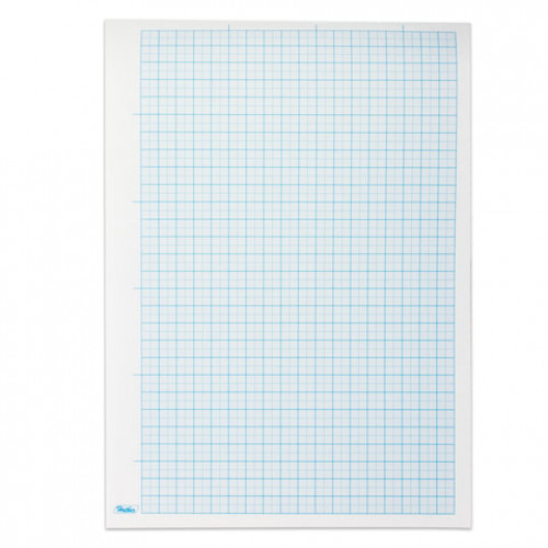 Бумага масштабно-координатная (миллиметровая), скоба, А4 (210х295 мм), голубая, 16 листов, HATBER, 16Бм4_02284