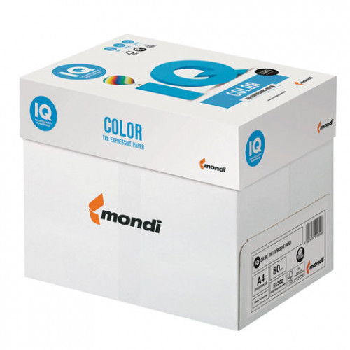 Бумага цветная IQ color, А4, 80 г/м2, 500 л., пастель, ванильная, BE66