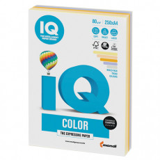 Бумага цветная IQ color, А4, 80 г/м2, 250 л., (5 цветов х 50 листов), микс тренд, RB03 Бумага цветная IQ color, А4, 80 г/м2, 250 л., (5 цветов х 50 листов), микс тренд, RB03