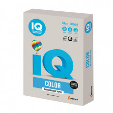 Бумага цветная IQ color, А4, 80 г/м2, 500 л., тренд, серая, GR21 Бумага цветная IQ color, А4, 80 г/м2, 500 л., тренд, серая, GR21