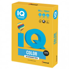 Бумага цветная IQ color, А4, 160 г/м2, 250 л., интенсив, солнечно-желтая, SY40 Бумага цветная IQ color, А4, 160 г/м2, 250 л., интенсив, солнечно-желтая, SY40