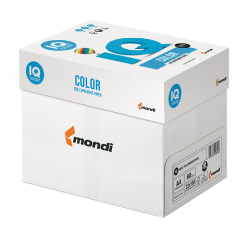 Бумага цветная IQ color, А4, 80 г/м2, 100 л., интенсив, оранжевая, OR43