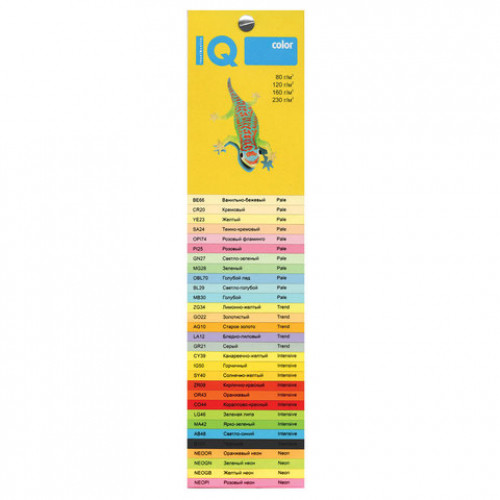 Бумага цветная IQ color БОЛЬШОЙ ФОРМАТ (297х420 мм), А3, 80 г/м2, 500 л., интенсив кораллово-красная, CO44