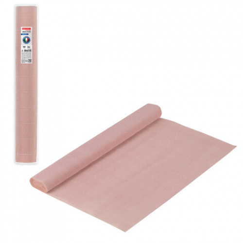 Бумага гофрированная (ИТАЛИЯ) 180 г/м2, дымчатая роза (17a3), 50х250 см, BRAUBERG FIORE, 112643
