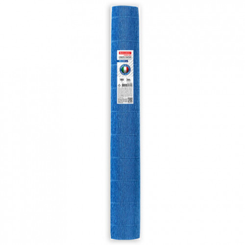 Бумага гофрированная (ИТАЛИЯ) 180 г/м2, бирюзовая (557), 50х250 см, BRAUBERG FIORE, 112651