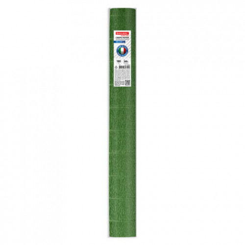 Бумага гофрированная (ИТАЛИЯ) 180 г/м2, травяная (591), 50х250 см, BRAUBERG FIORE, 112623