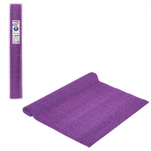 Бумага гофрированная (ИТАЛИЯ) 180 г/м2, фиолетовая (593), 50х250 см, BRAUBERG FIORE, 112645