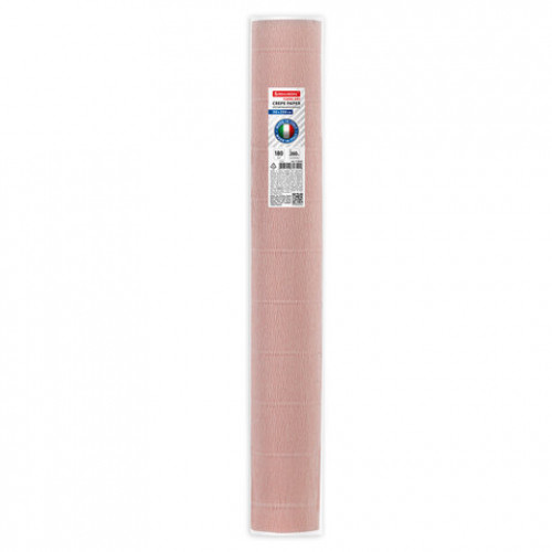 Бумага гофрированная (ИТАЛИЯ) 180 г/м2, дымчатая роза (17a3), 50х250 см, BRAUBERG FIORE, 112643