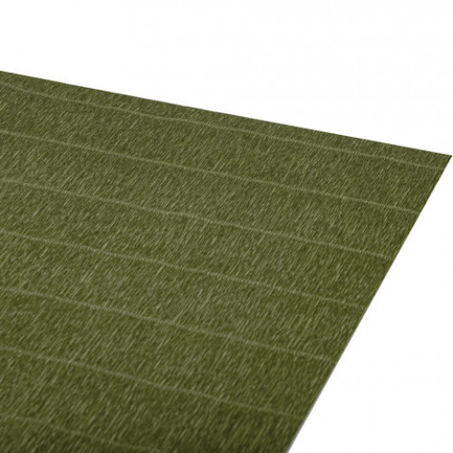 Бумага гофрированная (ИТАЛИЯ) 180 г/м2, оливковая (17a8), 50х250 см, BRAUBERG FIORE, 112618