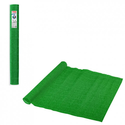 Бумага гофрированная (ИТАЛИЯ) 180 г/м2, зеленая (563), 50х250 см, BRAUBERG FIORE, 112629
