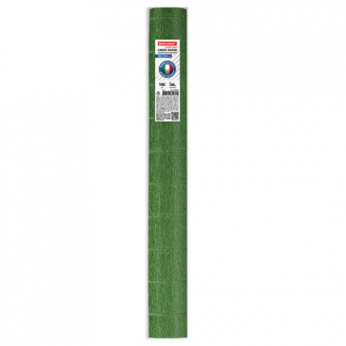 Бумага гофрированная (ИТАЛИЯ) 140 г/м2, травяная (991), 50х250 см, BRAUBERG FIORE, 112574