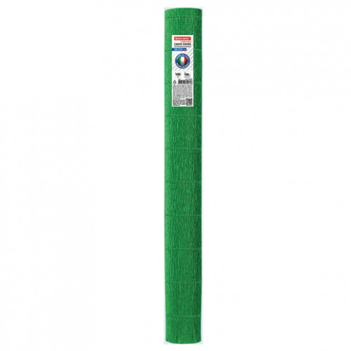 Бумага гофрированная (ИТАЛИЯ) 140 г/м2, зеленая (963), 50х250 см, BRAUBERG FIORE, 112578