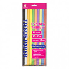 Цветная бумага ТИШЬЮ 17г/м2, 50х66см, 20 листов 10 цветов пастель ассорти, ЗОЛОТАЯ СКАЗКА, 116493 Цветная бумага ТИШЬЮ 17г/м2, 50х66см, 20 листов 10 цветов пастель ассорти, ЗОЛОТАЯ СКАЗКА, 116493