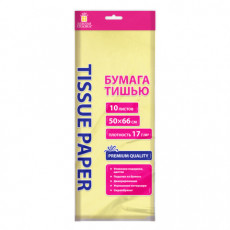 Цветная бумага ТИШЬЮ 17 г/м2, 50х66 см, 10 листов, лимонный цвет, ЗОЛОТАЯ СКАЗКА, 116479 Цветная бумага ТИШЬЮ 17 г/м2, 50х66 см, 10 листов, лимонный цвет, ЗОЛОТАЯ СКАЗКА, 116479