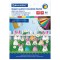 Цветная бумага А4 мелованная (глянцевая), ВОЛШЕБНАЯ, 10 листов 10 цветов, на скобе, BRAUBERG, 200х275 мм, Зайчата, 129926