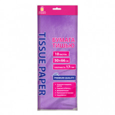 Цветная бумага ТИШЬЮ 17 г/м2, 50х66 см, 10 листов, сиреневый цвет, ЗОЛОТАЯ СКАЗКА, 116480 Цветная бумага ТИШЬЮ 17 г/м2, 50х66 см, 10 листов, сиреневый цвет, ЗОЛОТАЯ СКАЗКА, 116480