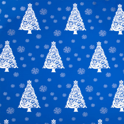 Бумага упаковочная подарочная С ЭФФЕКТАМИ BIG SIZE новогодняя Blue Winter, 0,7х10 м, ЗОЛОТАЯ СКАЗКА, 591949