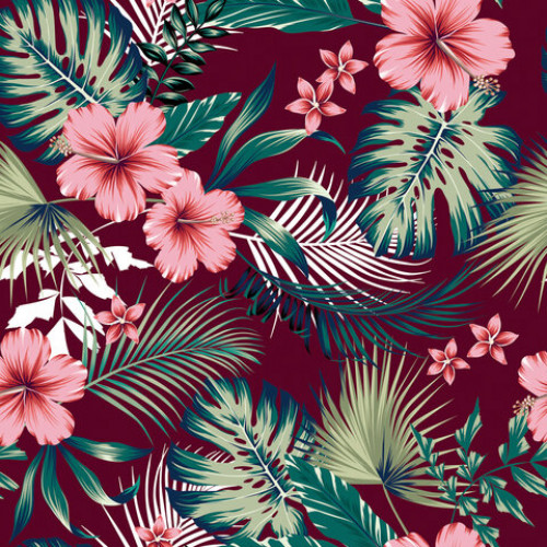 Бумага упаковочная мелованная 70х100 см ЗОЛОТАЯ СКАЗКА Tropics, 5 дизайнов, 70 г/м2, 591593