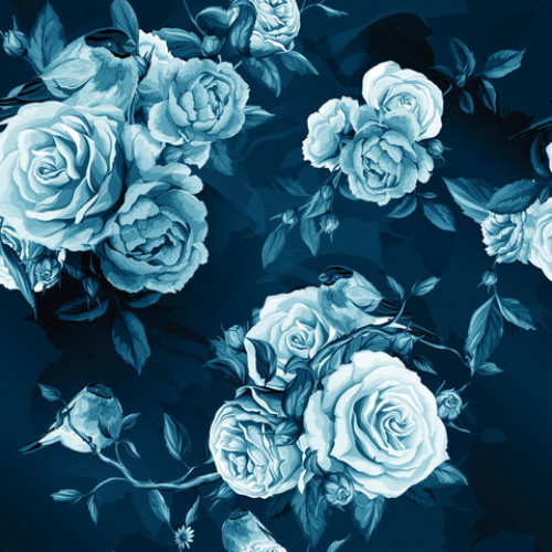 Бумага упаковочная мелованная 70х100 см ЗОЛОТАЯ СКАЗКА Night Flowers, 5 дизайнов, 70 г/м2, 591588