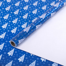 Бумага упаковочная подарочная С ЭФФЕКТАМИ BIG SIZE новогодняя Blue Winter, 0,7х10 м, ЗОЛОТАЯ СКАЗКА, 591949