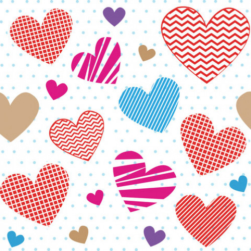 Бумага упаковочная мелованная 70х100 см ЗОЛОТАЯ СКАЗКА Love, 5 дизайнов, 70 г/м2, 591595