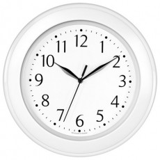 Часы настенные TROYKATIME (TROYKA) 122211201, круг, белые, белая рамка, 30х30х3,8см