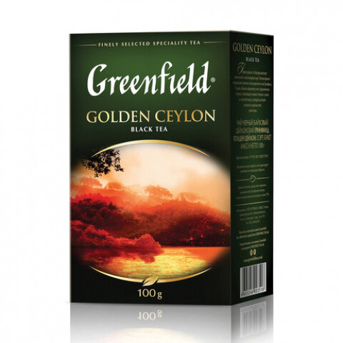 Чай GREENFIELD (Гринфилд) Golden Ceylon ОРА, черный, листовой, 100 г, 0351