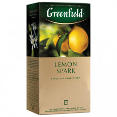 Чай GREENFIELD (Гринфилд) Lemon Spark, черный, со вкусом лимона, 25 пакетиков в конвертах по 2 г, 0711