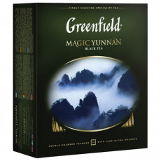 Чай GREENFIELD (Гринфилд) Magic Yunnan (Волшебный Юньнань), черный, 100 пакетиков в конвертах по 2 г, 0583-09