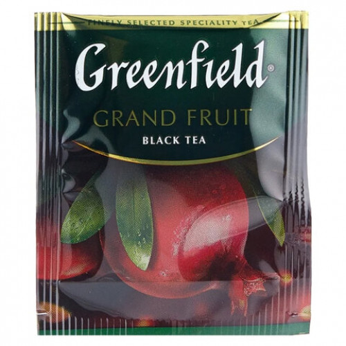 Чай GREENFIELD (Гринфилд) Grand Fruit, черный, гранат-розмарин, 25 пакетиков в конвертах по 1,5 г, 1387-10