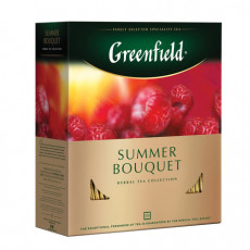 Чай GREENFIELD (Гринфилд) Summer Bouquet (Летний букет), травяной, 100 пакетиков в конвертах по 2 г, 0878-09